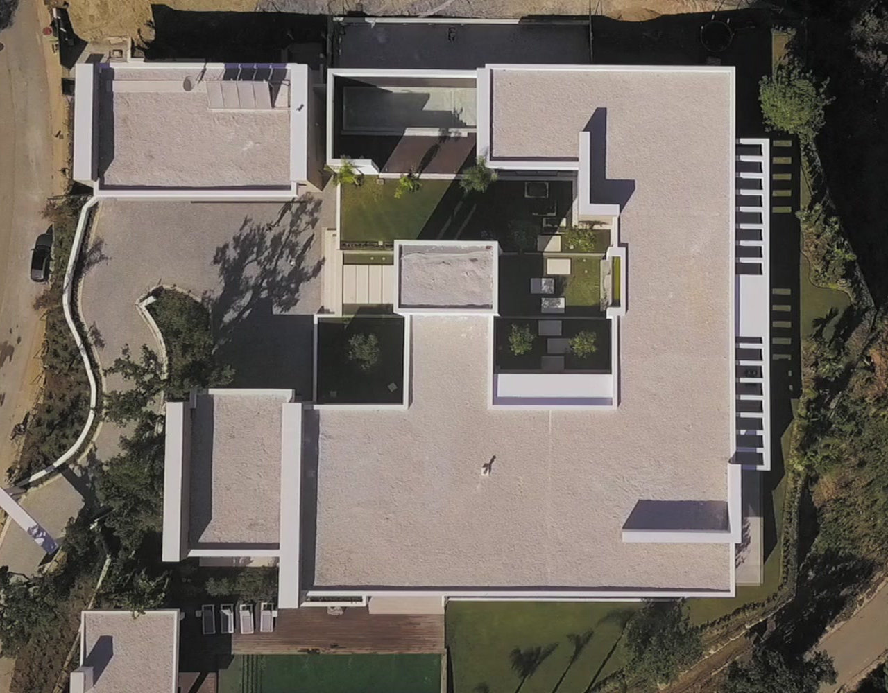 Vista cenital de la vivienda terminada